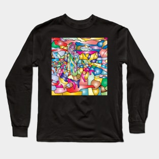 The Good Shepherd Colorful Mosaic Long Sleeve T-Shirt